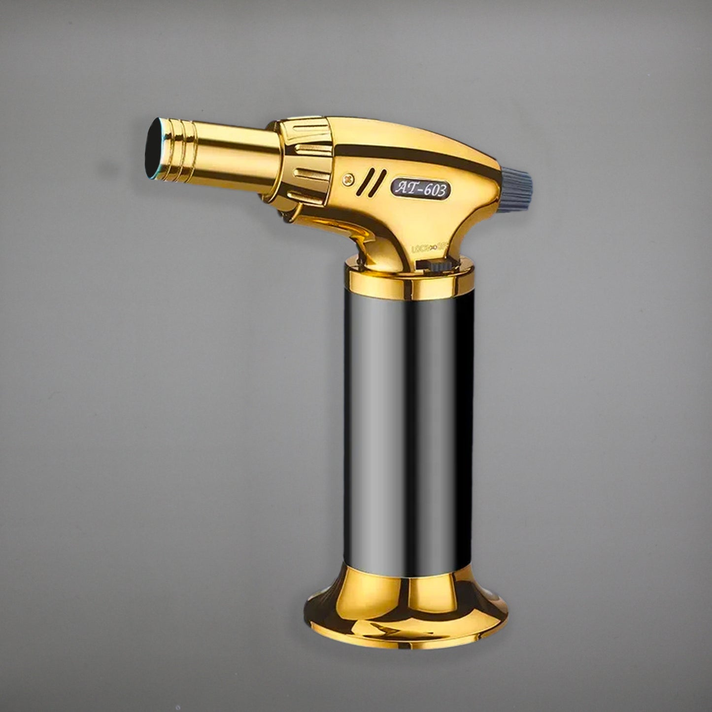 FireSaber - Butane Gas Turbo Jet Flame Torch Lighter - Fire Saber - AT603 - Gold