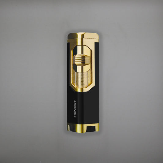 FireSaber - Butane Gas Turbo Jet Flame Torch Lighter - Fire Saber - bc01 - Gold