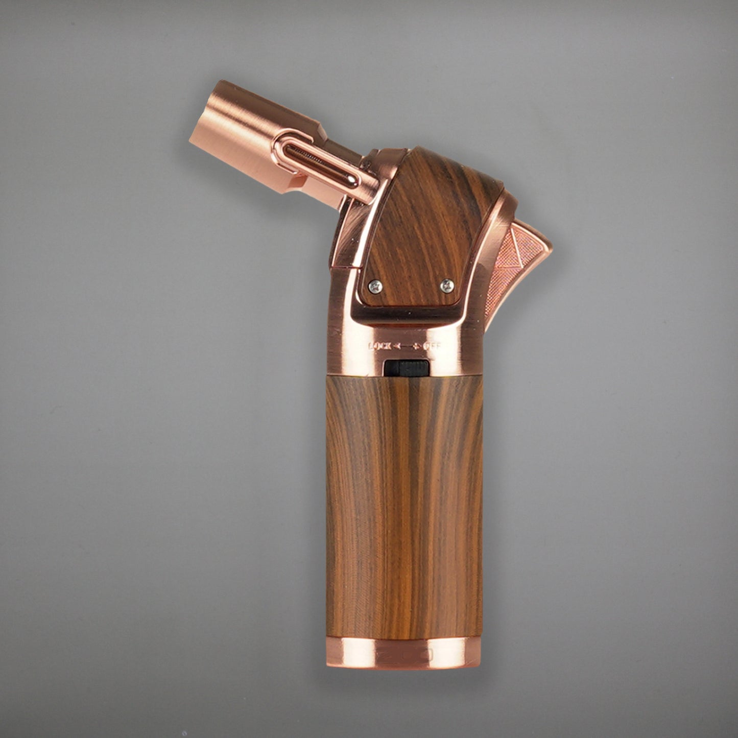 FireSaber - Butane Gas Turbo Jet Flame Torch Lighter - Fire Saber - BC01 - Rose/Wood