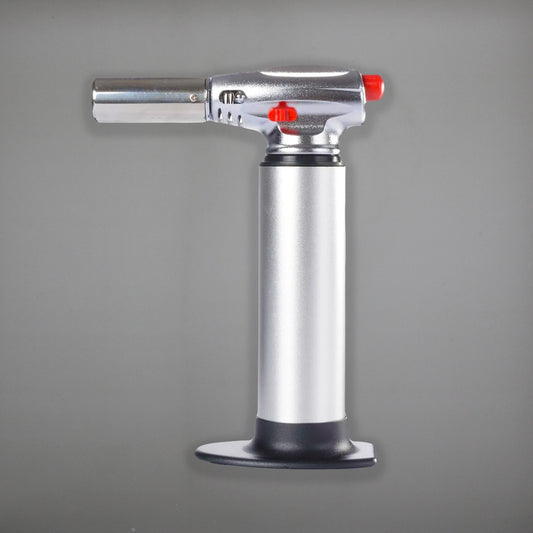 FireSaber - Butane Gas Turbo Jet Flame Torch Lighter - Fire Saber - GF877 - Silver - Side