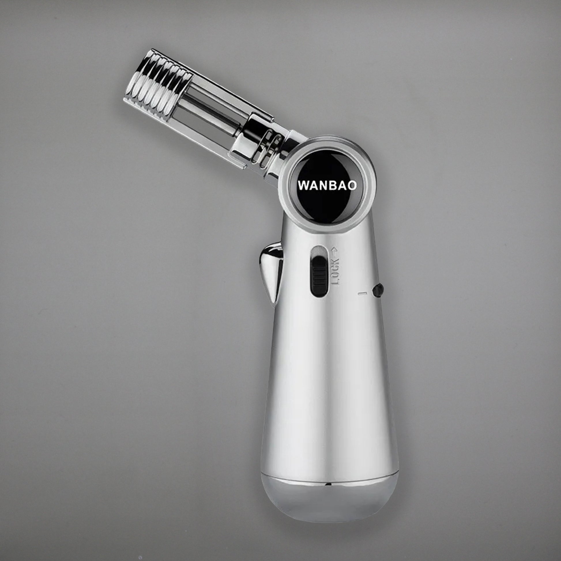 FireSaber - Butane Gas Turbo Jet Flame Torch Lighter - Fire Saber - WB30 - Silver